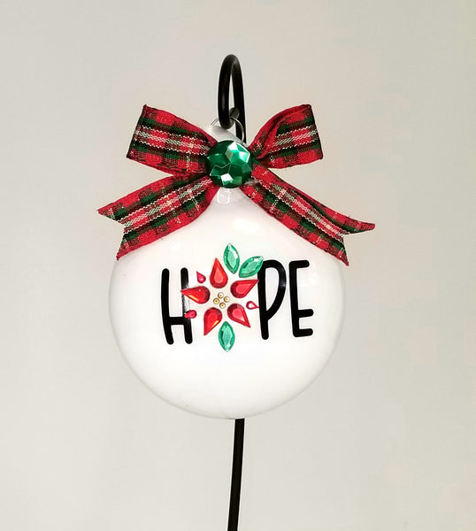 Hope White Farmhouse Ornament