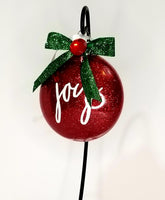 Joy Red Glitter Bomb Ornament - God Is Love Apparel