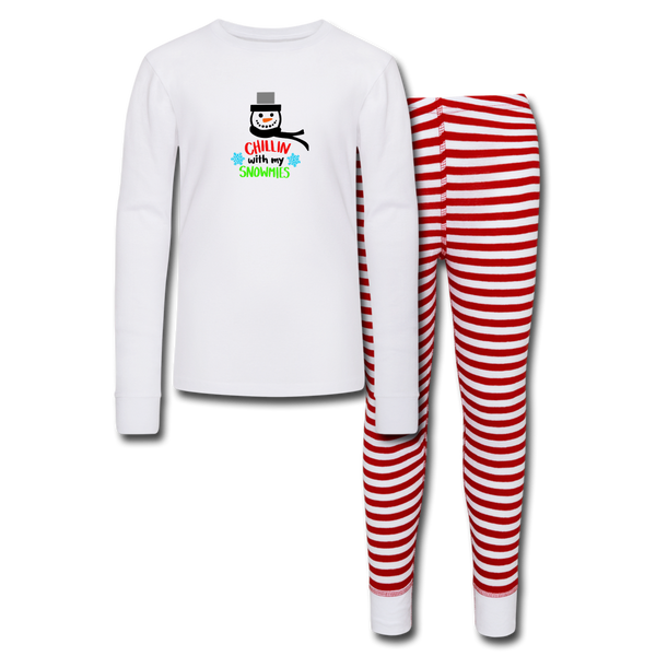 Kids’ Pajama Set - white/red stripe